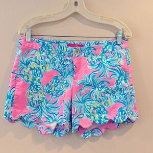 🔥Lily Pulitzer Pink and Blue Patterned Women Shorts🔥